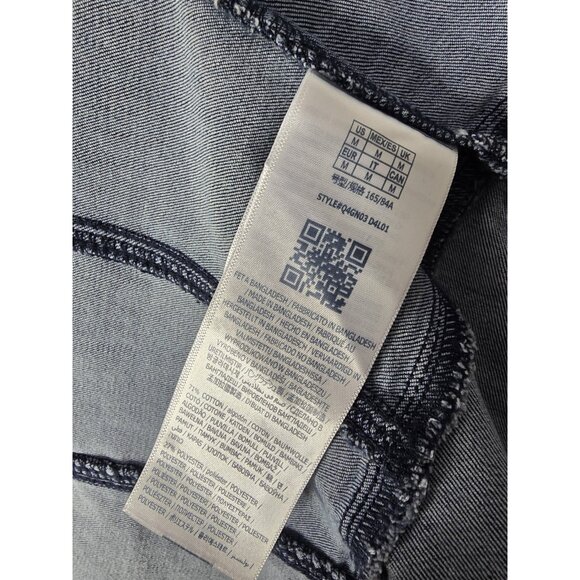 GUESS Women's Devika Denim Peplum Top Size Medium - Picture 10 of 12